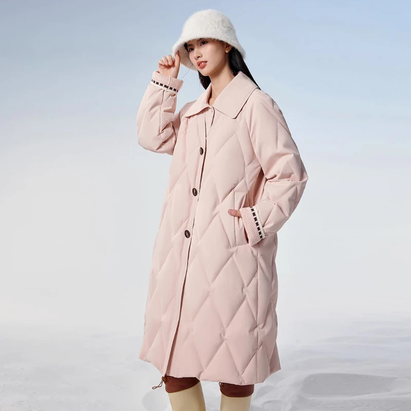 【商城同款新品】雪中飞新款至简轻暖X401411000F粉色羽绒服