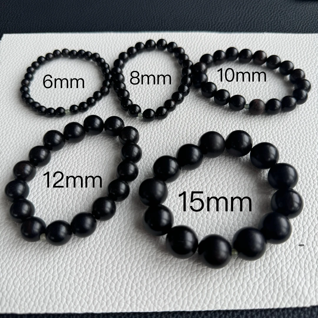 桃翠珠宝 黑檀木手串多样性发一