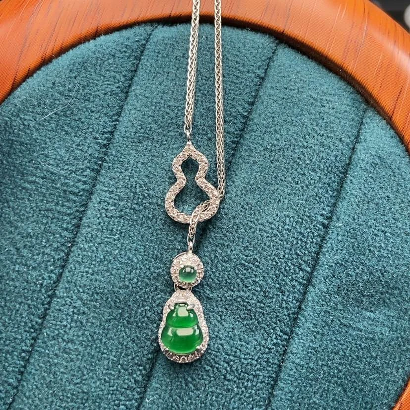 【闪购商品】翡翠银S925镶嵌颈饰兮兮