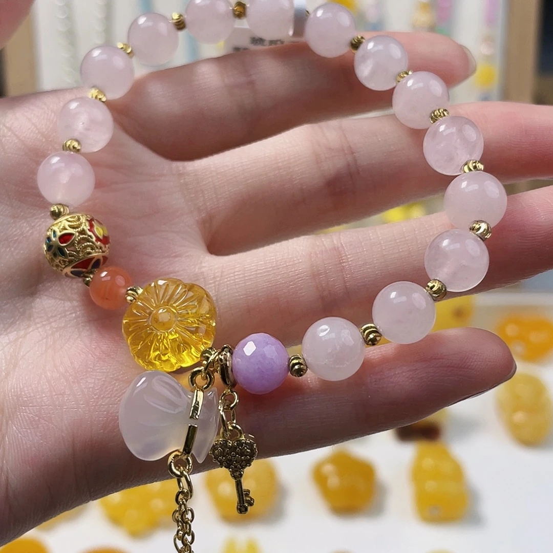 金珀未镶嵌裸石琥珀手串