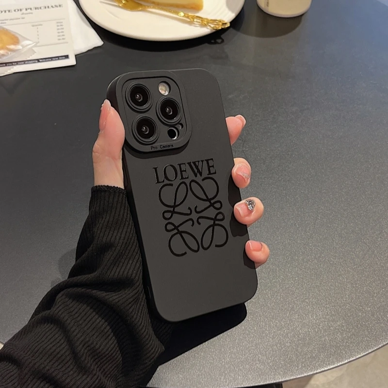 罗意威黑色苹果15promax手机壳新款iPhone14防摔软壳13高档奢华12