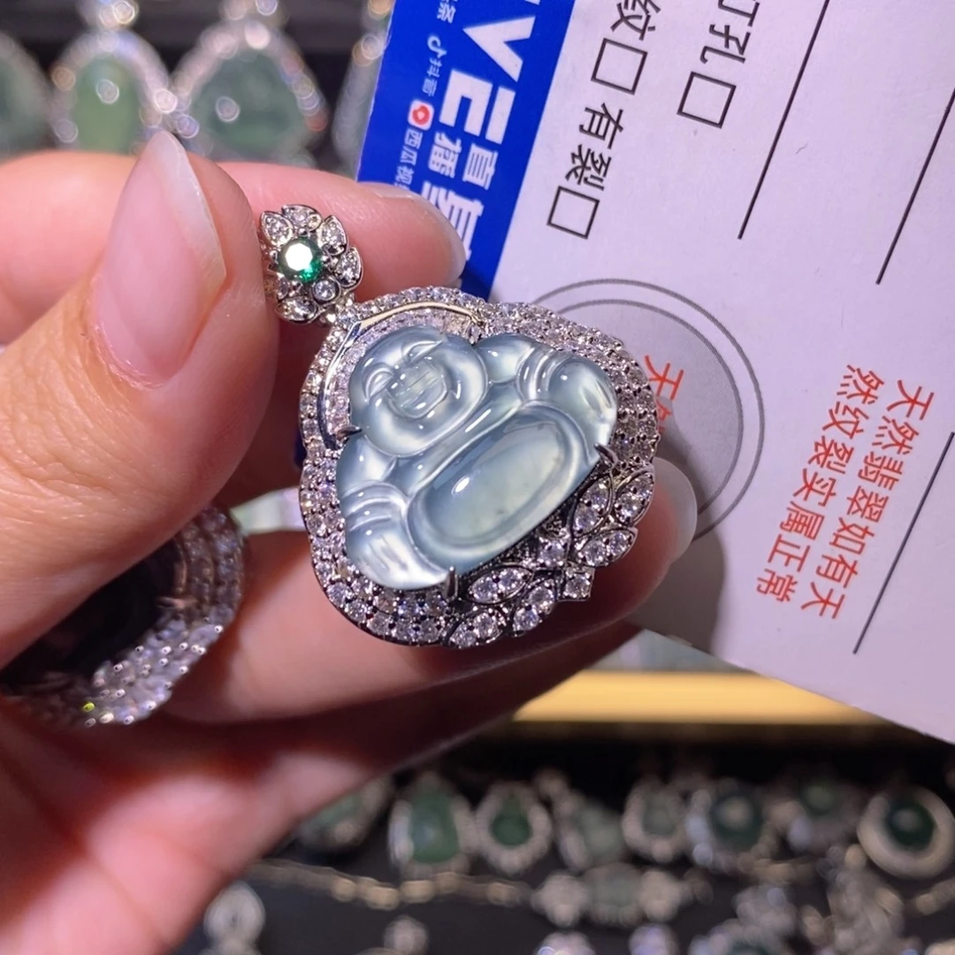 翡翠未镶嵌颈饰天然