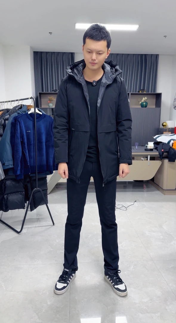 海秋冬连帽双面羽绒服