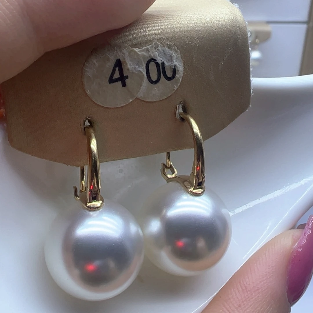 银S925镶嵌淡水珍珠耳饰