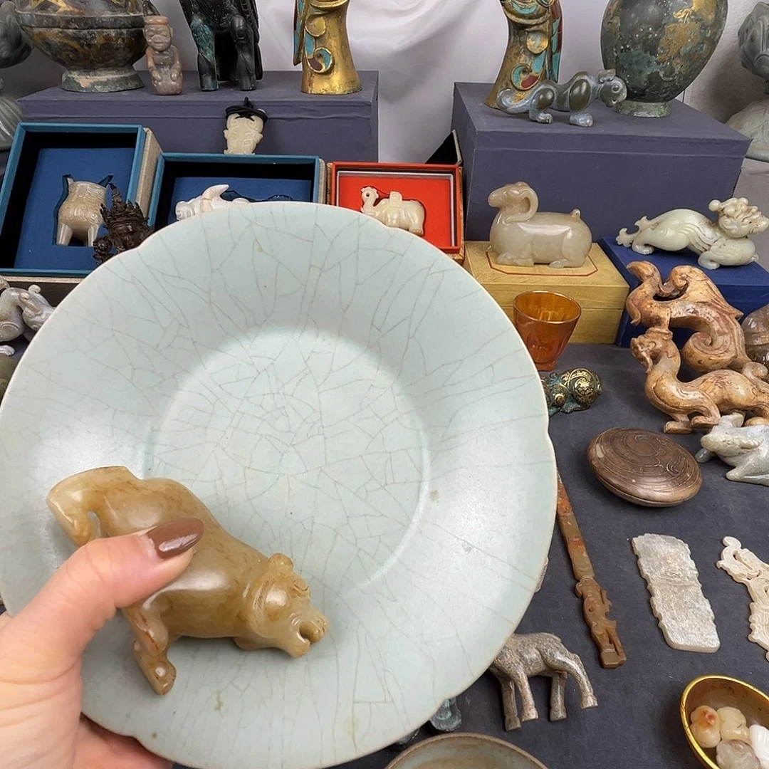 虎***长瓷片工艺品工艺品工艺品