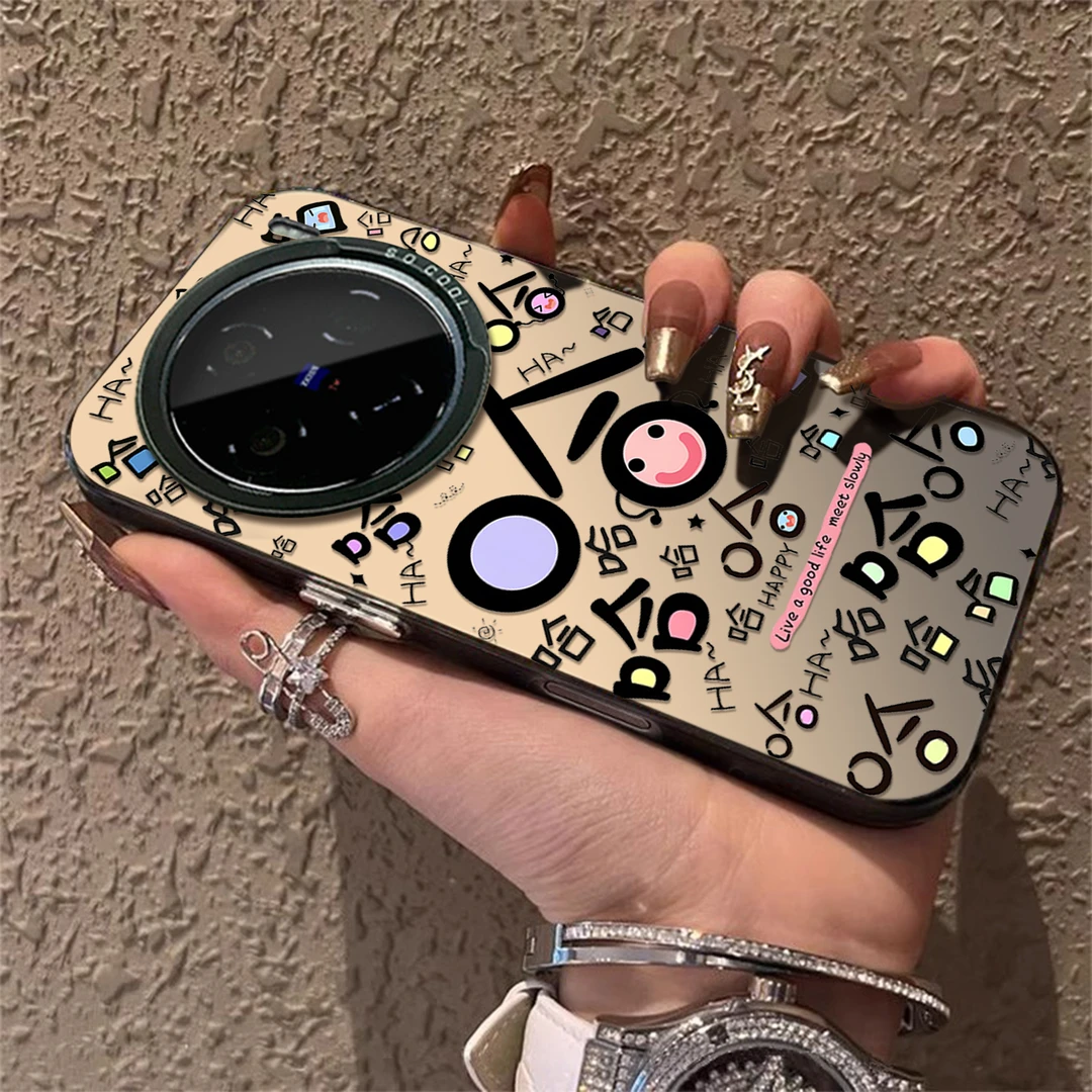 微笑哈哈适用vivox300pro手机壳x300网红ins风x200ultra简约个性