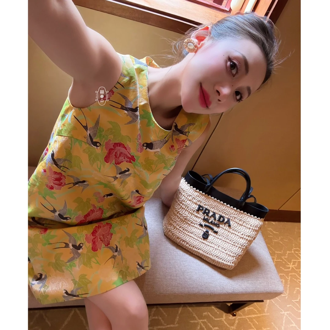 【囍番山·夏】喜鹊登枝•千金大小姐风•显瘦时尚背心旗袍裙