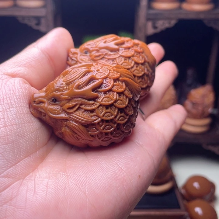 吊坠橄榄核金币龙龟手球3.5