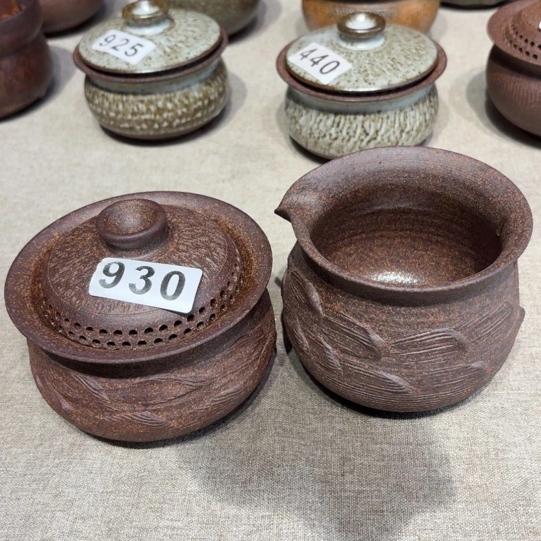 老***茶粗瓷茶具素胎无釉
