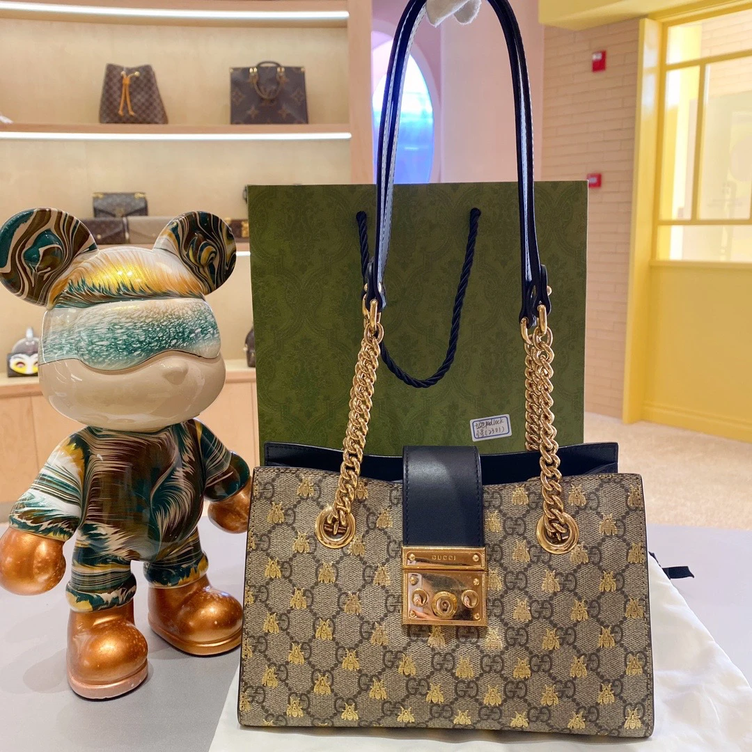 99新 GUCCI/古驰 padlock小蜜蜂小号h00173