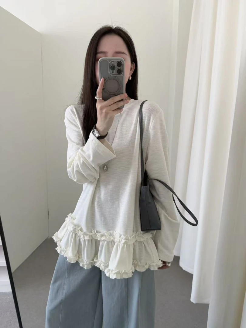 chic风木耳边春季上衣
