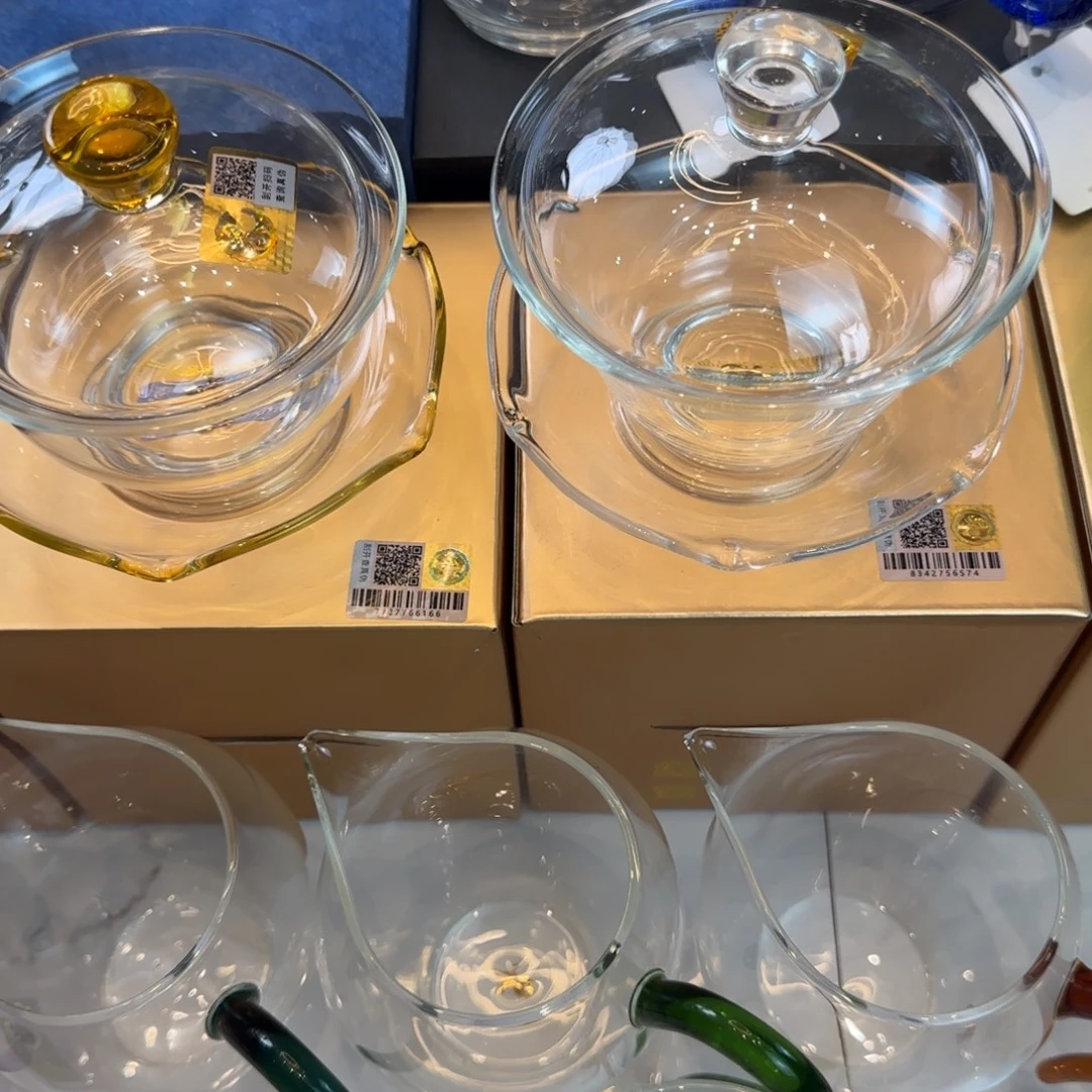 禾器荷叶盖碗透明色