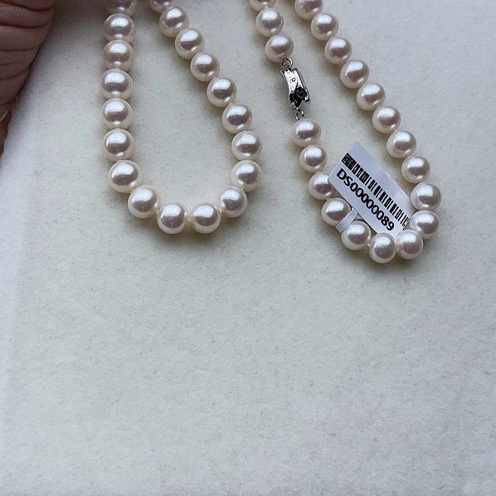 淡水珍珠银S925镶嵌颈饰卡8➕高级曼塔玫瑰炫彩