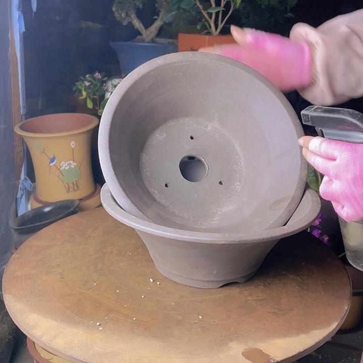 紫砂宜兴紫砂斗盆27+27