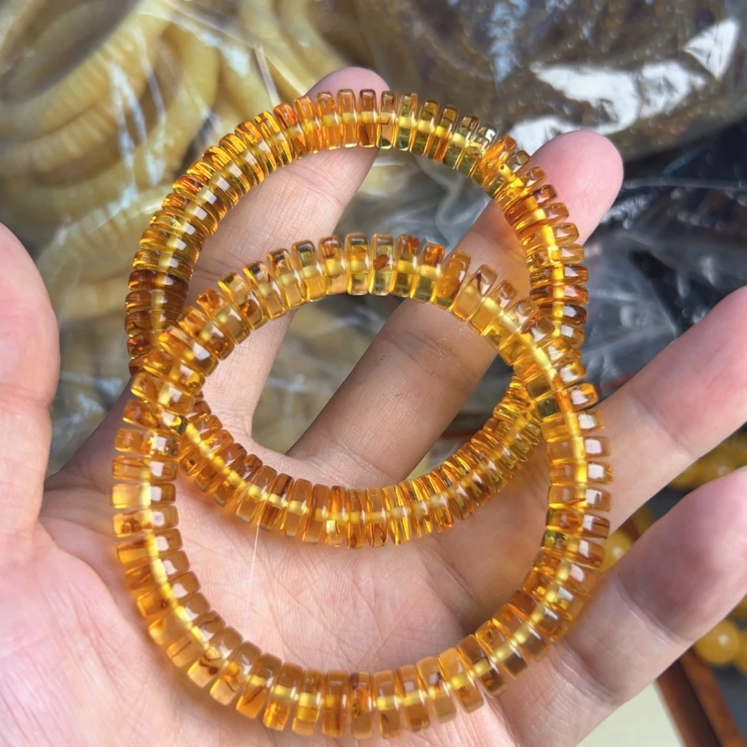 琥珀未镶嵌裸石9mm花珀多样发其一014