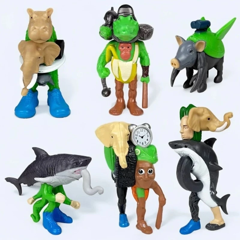 外国山海经全套融合怪手办套装章鱼触手大鲨鱼模型儿童男孩玩具