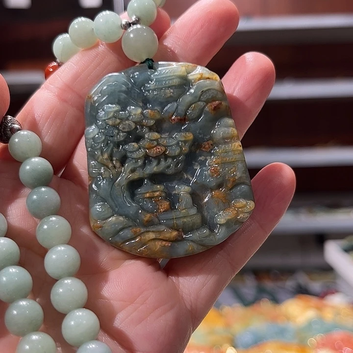 岫玉未镶嵌毛衣链