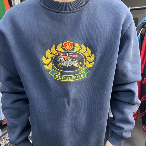 99新 BURBERRY/博柏利 博柏利战马麦穗刺绣卫衣M