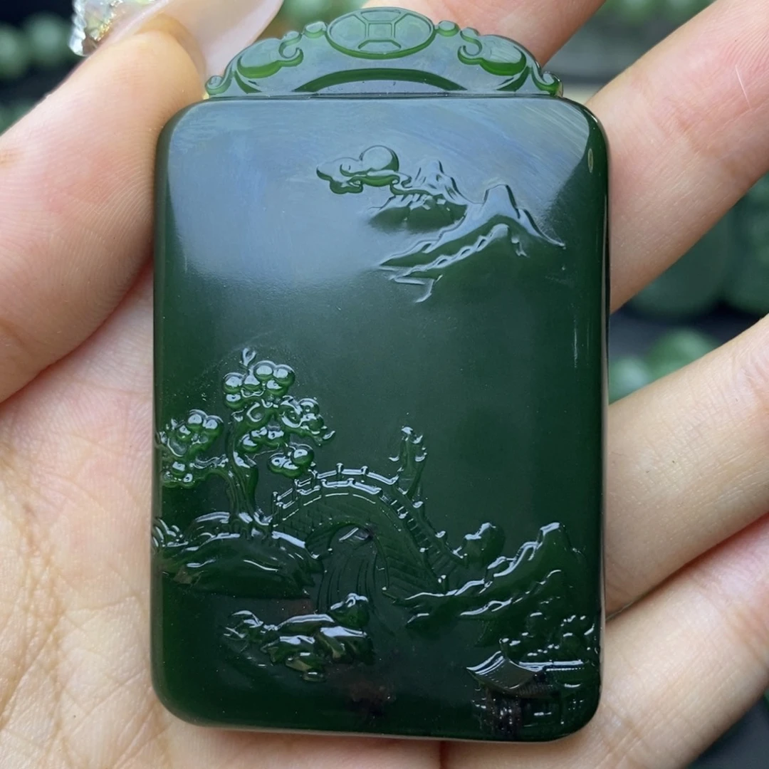 和田玉（碧玉）未镶嵌挂件