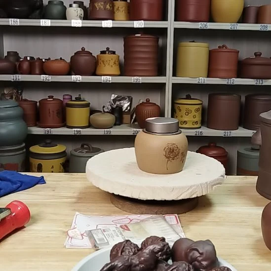 茶杯紫砂正品小罐合金盖8024
