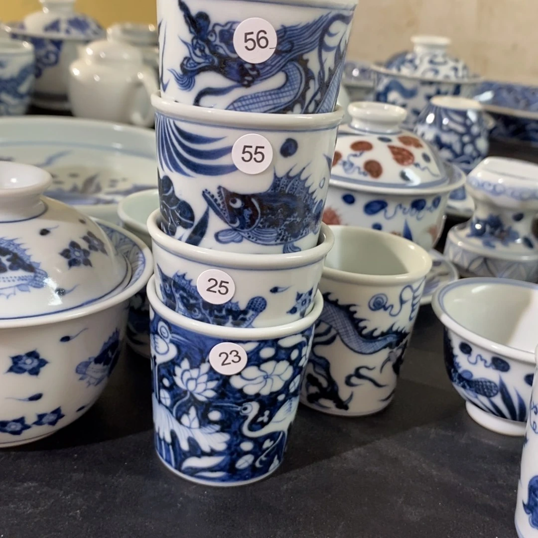 烈*，景德镇清仓特价手绘5杯