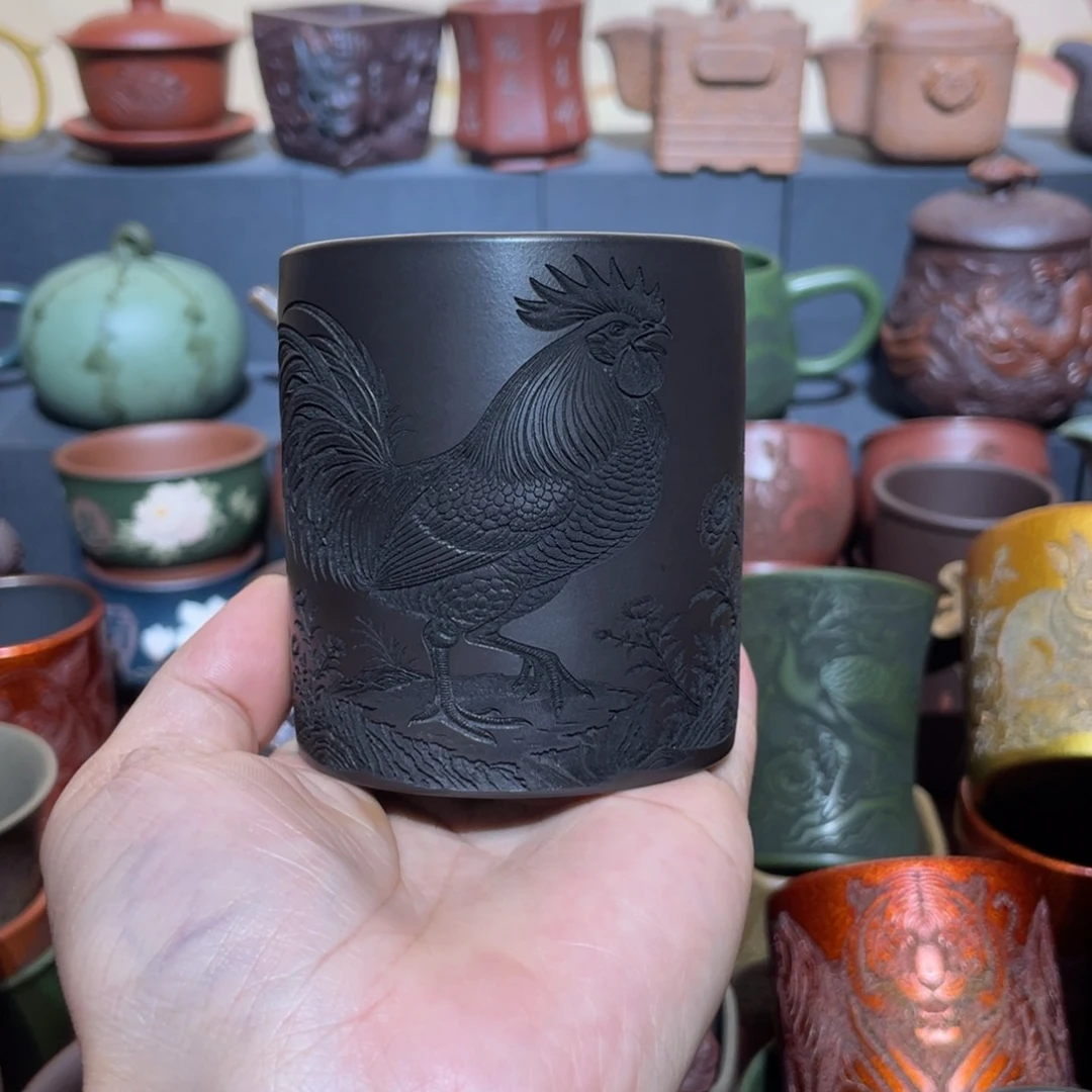 原矿紫砂手工主人杯