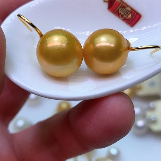 银S925镶嵌淡水珍珠耳饰