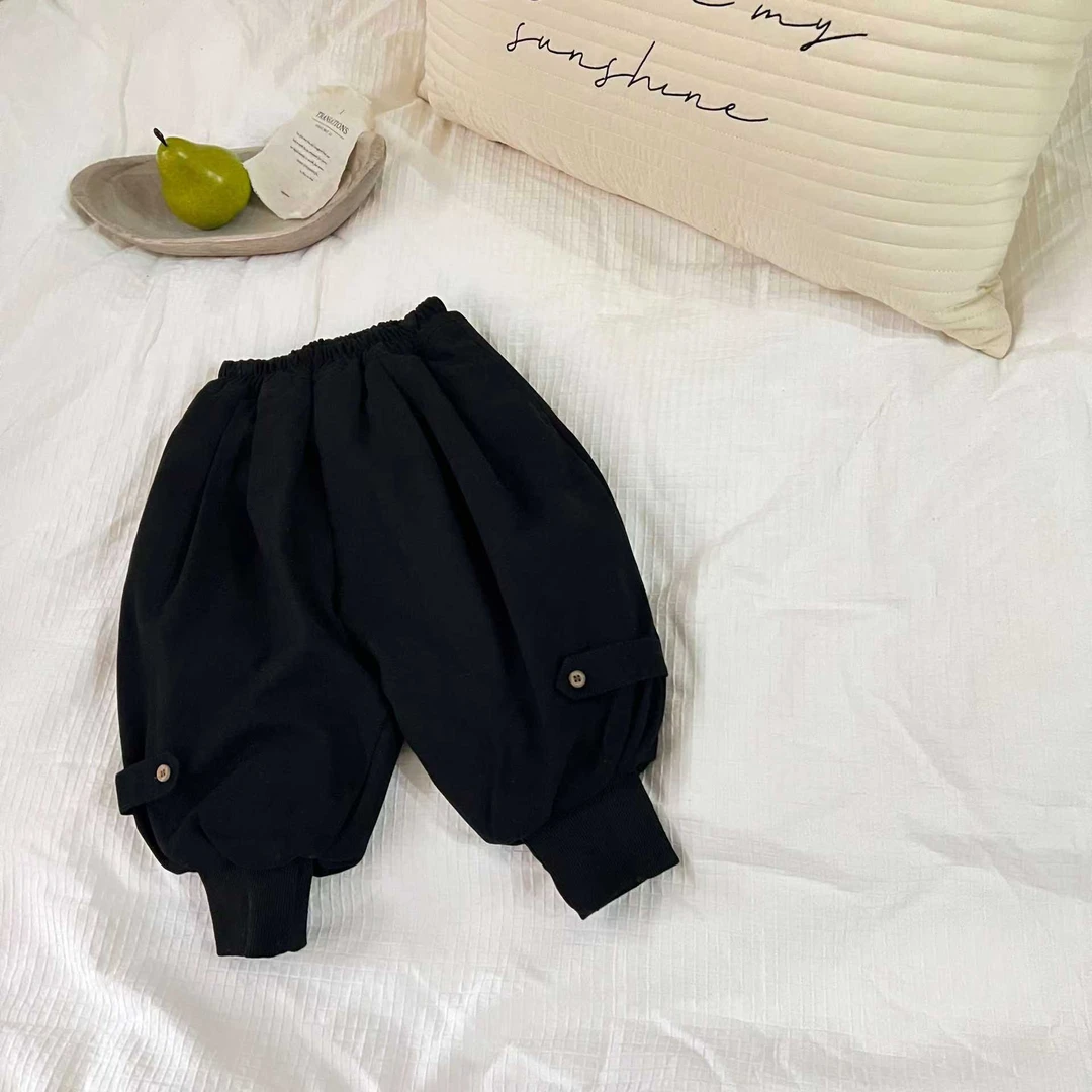 24冬款 韩版加厚夹棉工装潮酷 儿童休闲裤