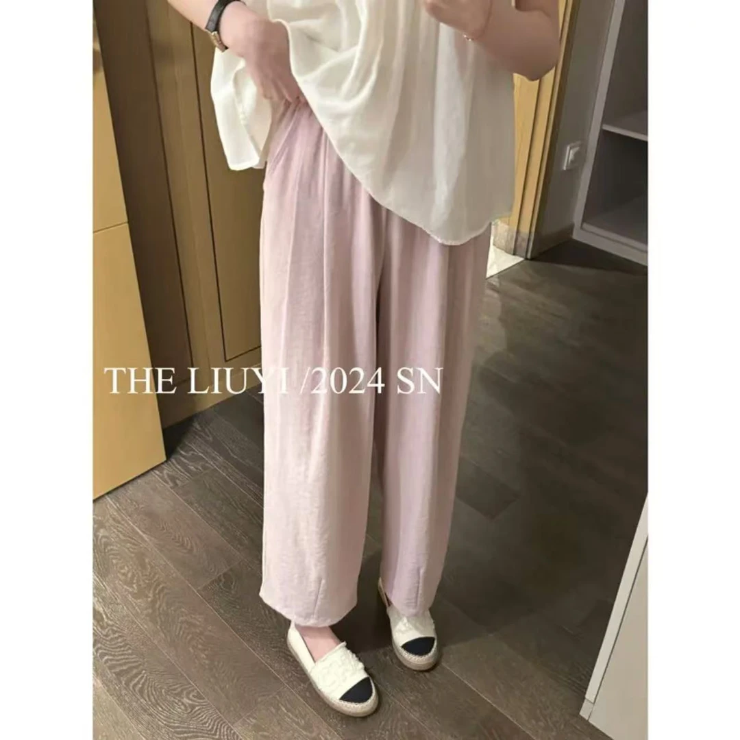 【LIUYI】奶豆腐～夏季高腰九分休闲裤44242