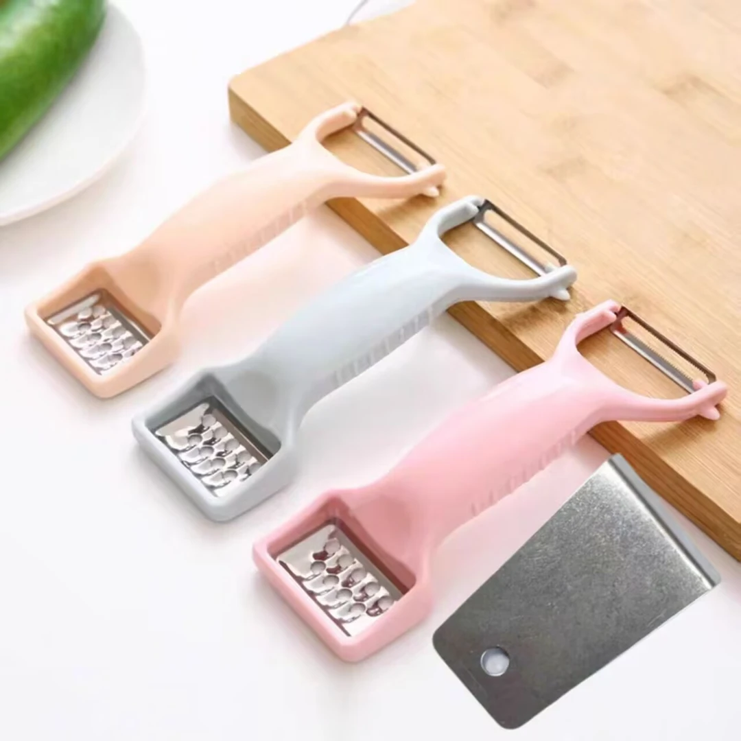 多功能削皮器刨丝器厨房土豆水果刮姜片姜蒜研磨三合一果皮刀