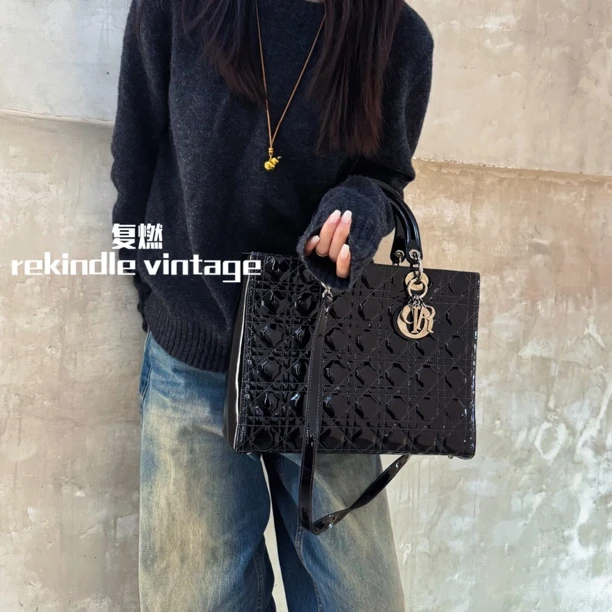 95新 DIOR/迪奥 复燃精选/漆皮七格戴妃（后改色