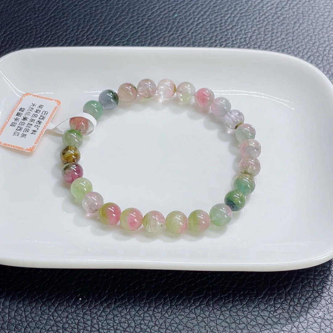 未镶嵌手链碧玺7.4mm左右