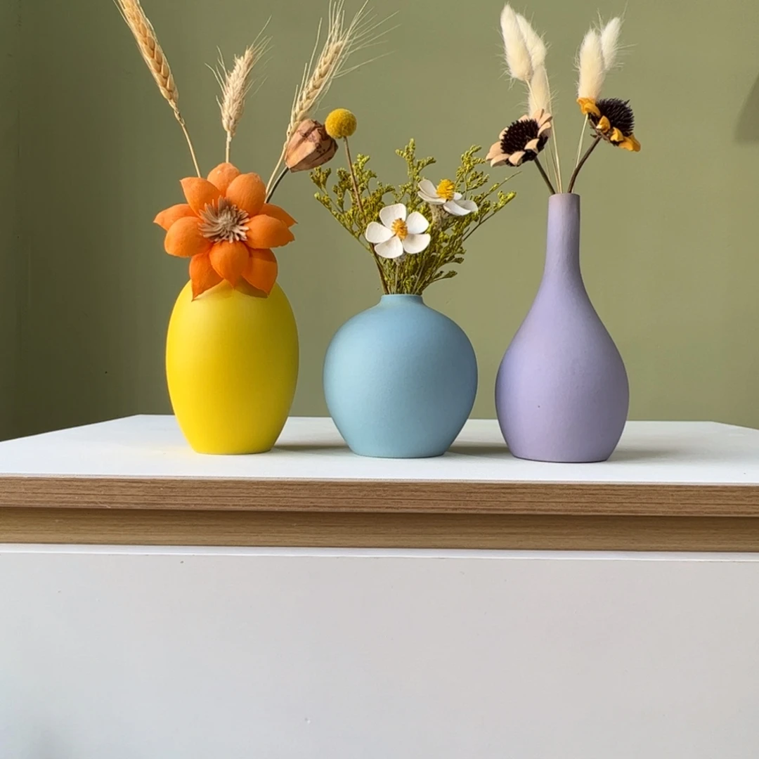 陶瓷花瓶陶瓷花瓶带花高度20-30厘米左右