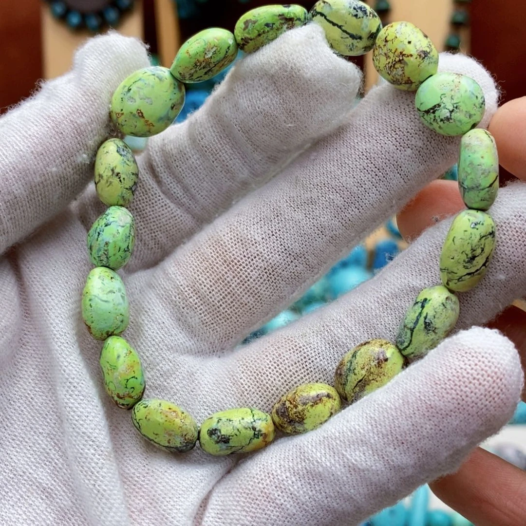定制绿松石菜籽黄手串