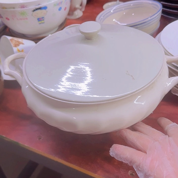 紫砂茶碗汤锅盖子配的微瑕直径23高13