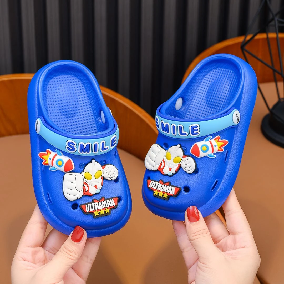 EVA奥特曼男童拖鞋夏季男孩室内防滑凉拖鞋中童沙滩鞋儿童洞洞鞋