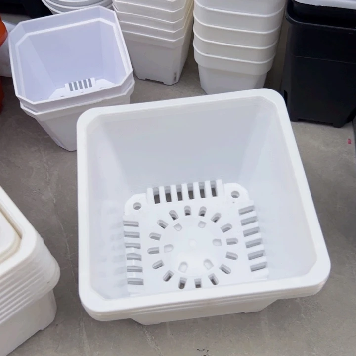 塑料白方口15高10一组10