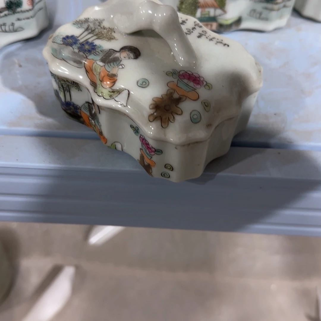 瓷片摆件手绘瓷器全部处理
