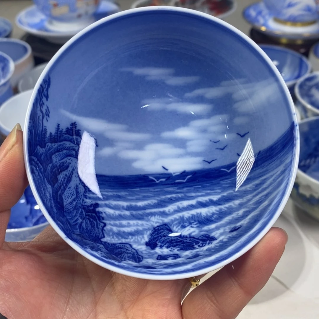 青花山水主人杯杯