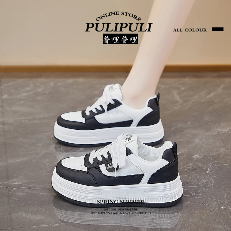 小白鞋女款2025爆款新款秋季板鞋百搭小众皮面时尚休闲轻便运动鞋