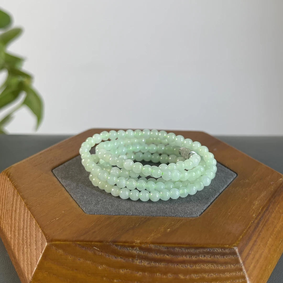 JTW28-08 天然缅甸A货翡翠  翡翠珠串（含配饰）