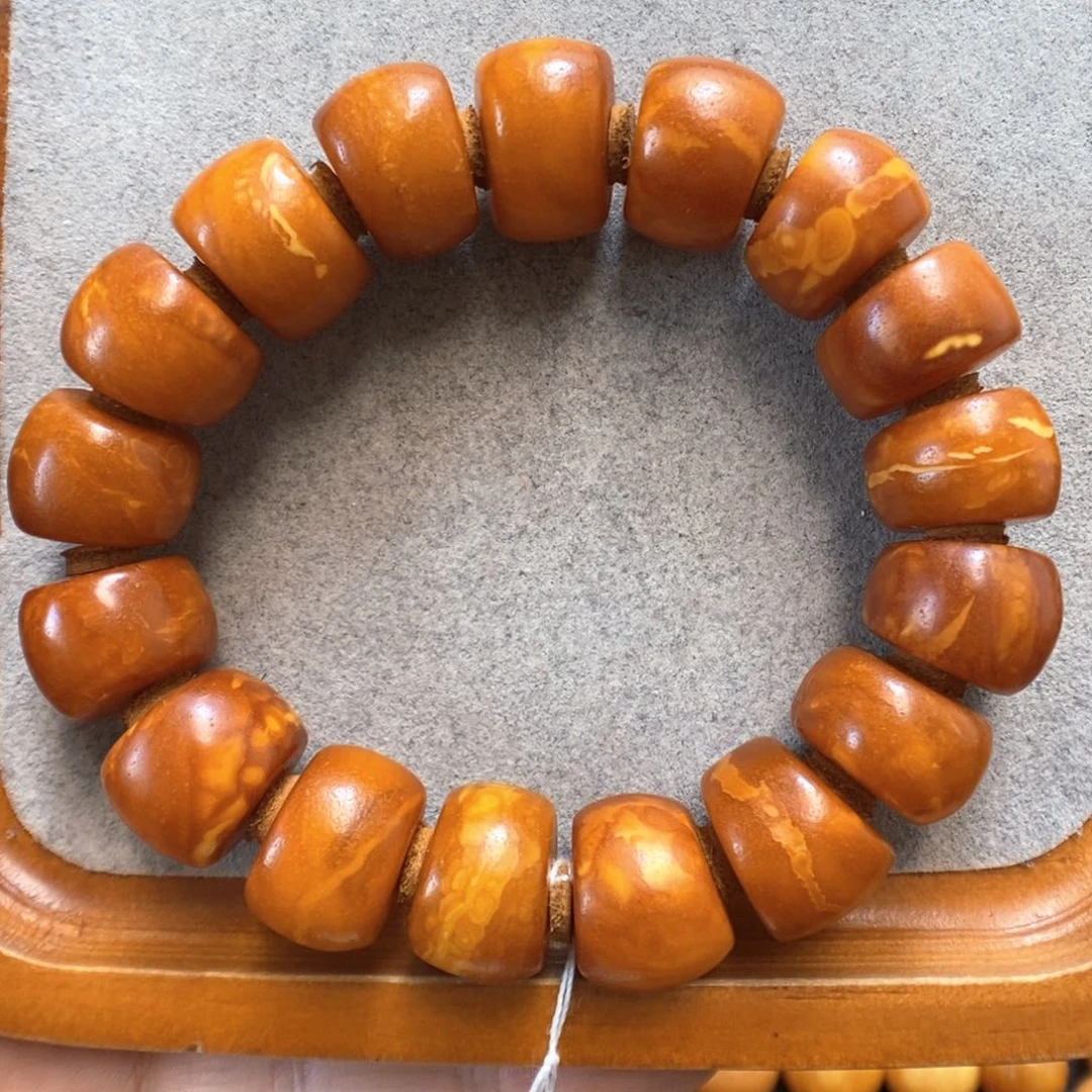未镶嵌蜜蜡手串蜜蜡