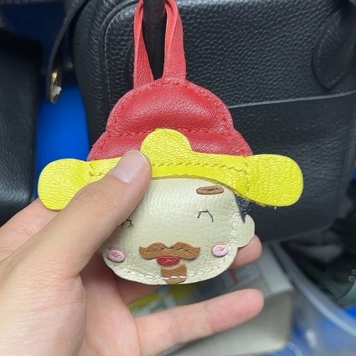 快***长犏牛皮（革）大财神挂件