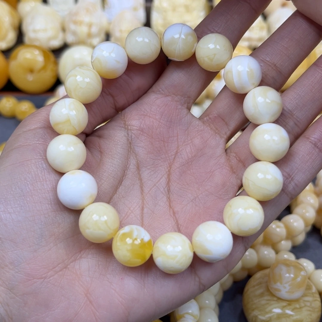 琥珀未镶嵌手串13+