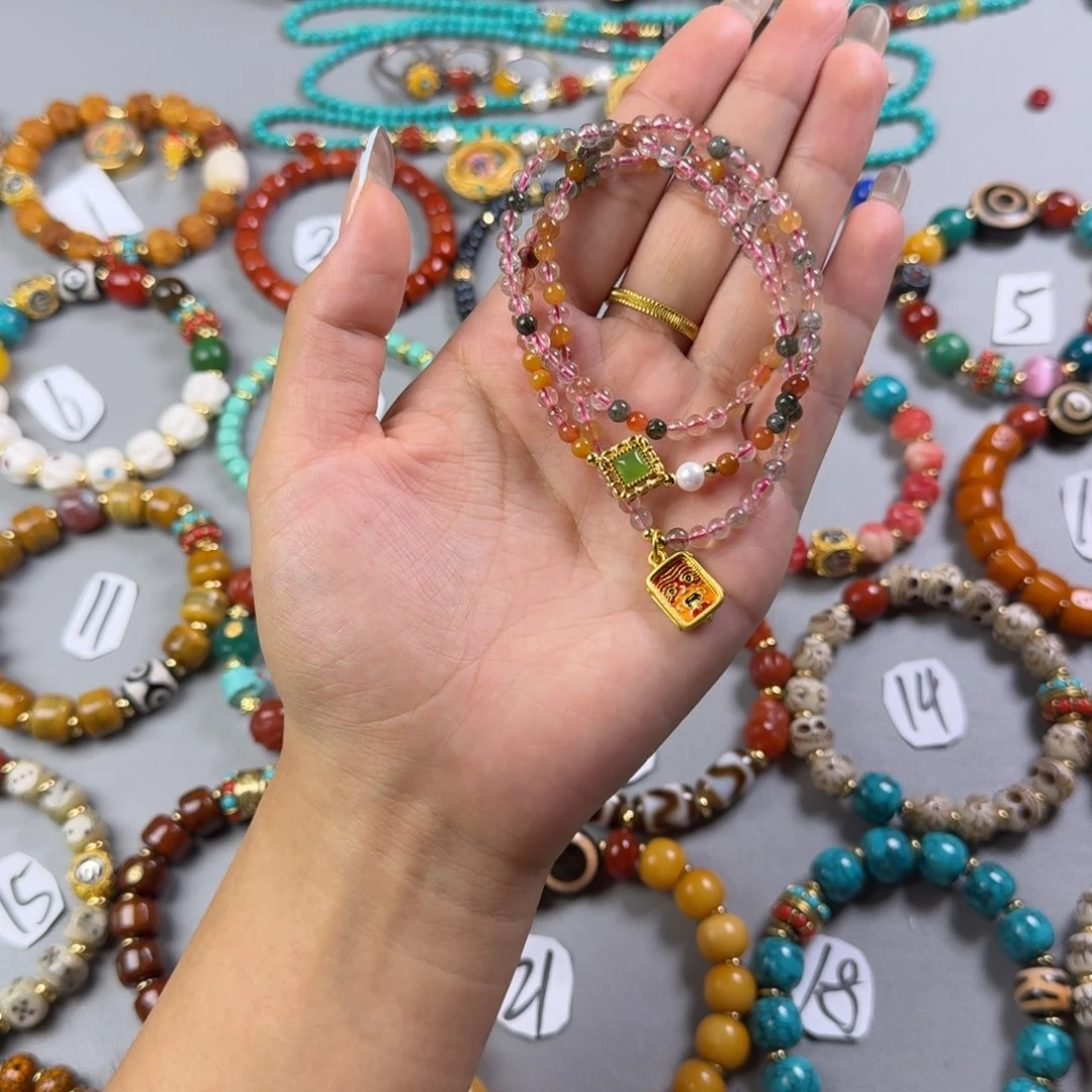 计***玛瑙材质三圈手串哒