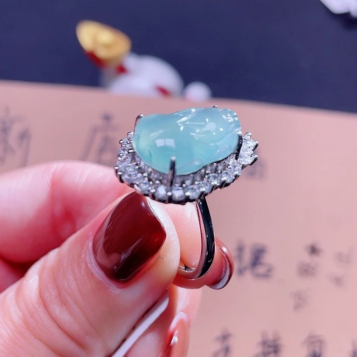 翡翠吊坠(不含链)银S925镶嵌