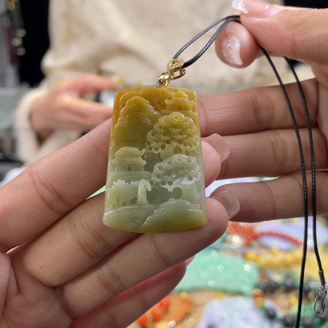 翡翠颈饰未镶嵌代编织