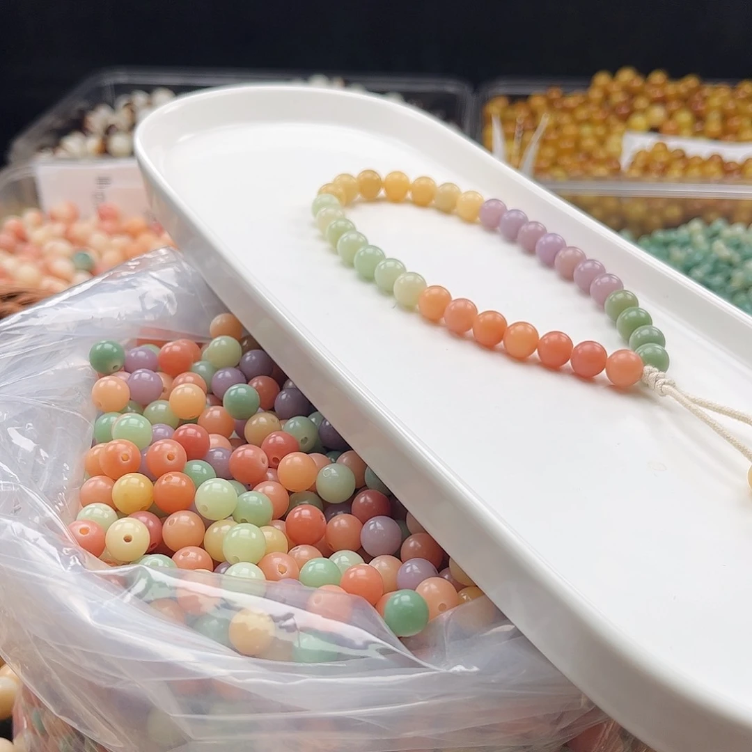 白玉菩提吊坠q8mm/100+10颗多宝圆珠