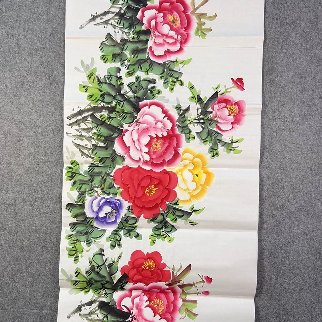 国画160 花鸟和蝴蝶都在等待它