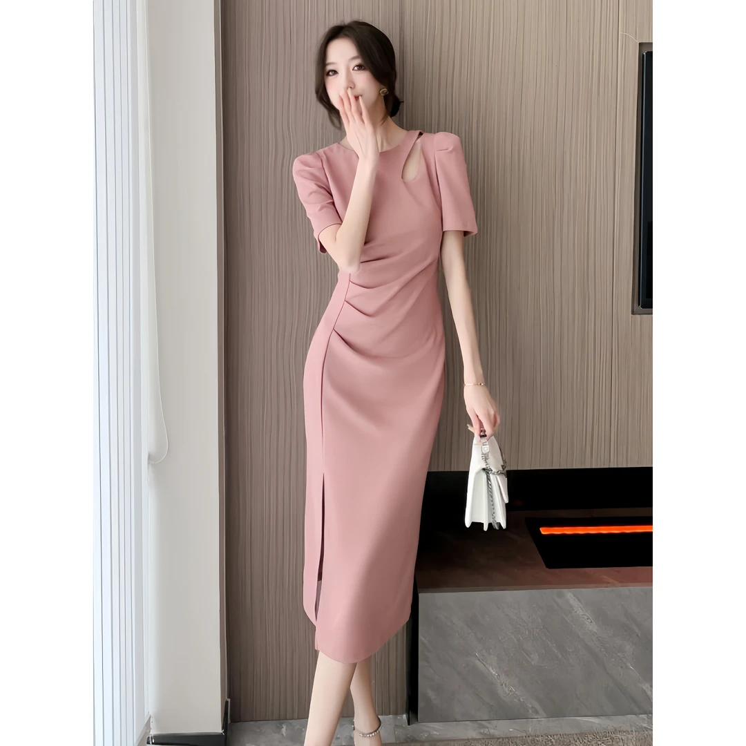 2024新款夏季轻奢小礼服显瘦修身气质名媛高级感长318